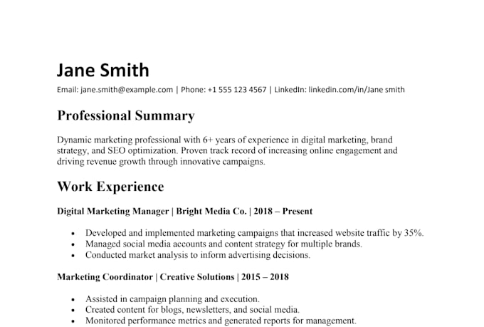 design a professional ats optimized resume and CV